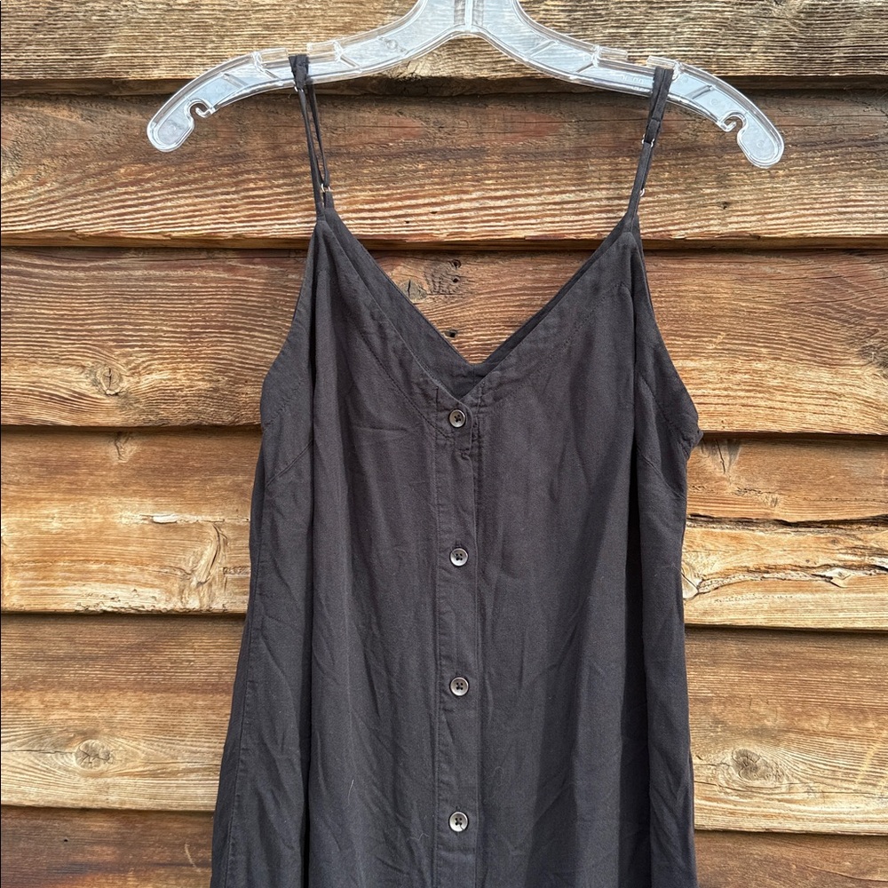 Splendid Black Button-Down Spaghetti Strap Dress - image 2